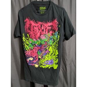 Toxic Avenger Mens M Black Graphic T Shirt Horror Movie Toxie Ghost X Ghost